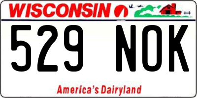 WI license plate 529NOK