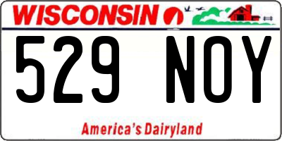 WI license plate 529NOY
