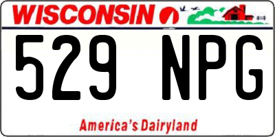 WI license plate 529NPG