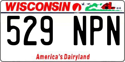 WI license plate 529NPN