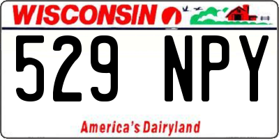 WI license plate 529NPY