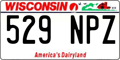 WI license plate 529NPZ