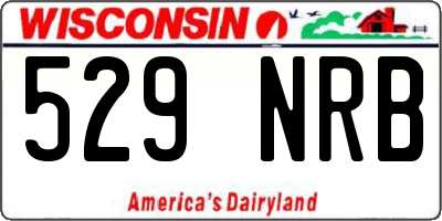 WI license plate 529NRB