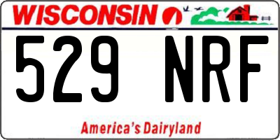 WI license plate 529NRF