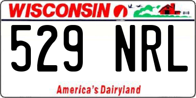 WI license plate 529NRL