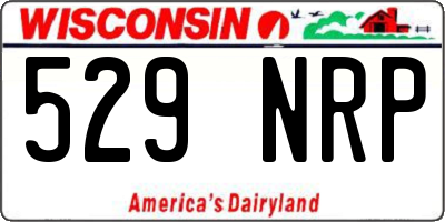 WI license plate 529NRP