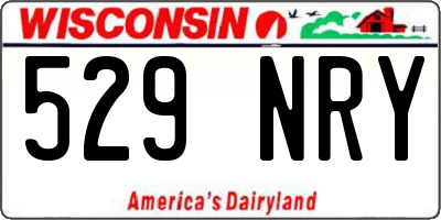 WI license plate 529NRY