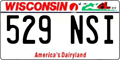 WI license plate 529NSI