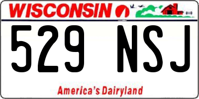WI license plate 529NSJ