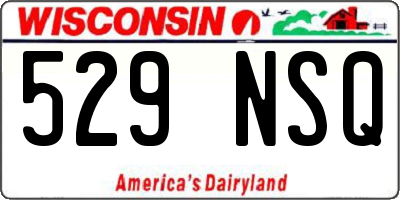 WI license plate 529NSQ