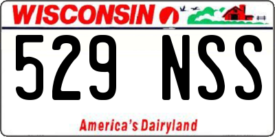 WI license plate 529NSS