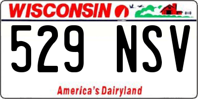 WI license plate 529NSV