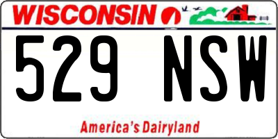 WI license plate 529NSW