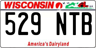 WI license plate 529NTB