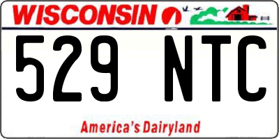 WI license plate 529NTC