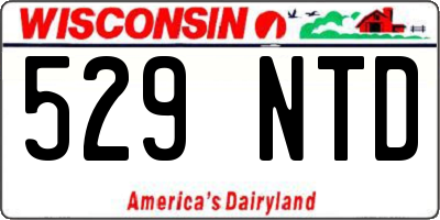 WI license plate 529NTD