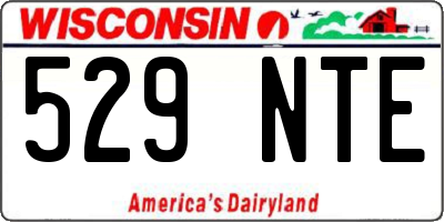 WI license plate 529NTE