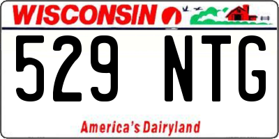 WI license plate 529NTG
