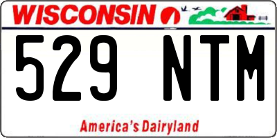 WI license plate 529NTM