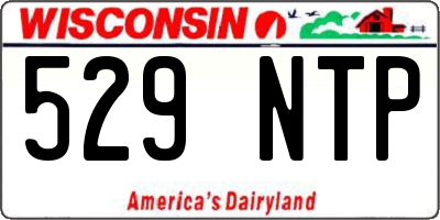 WI license plate 529NTP
