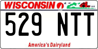 WI license plate 529NTT