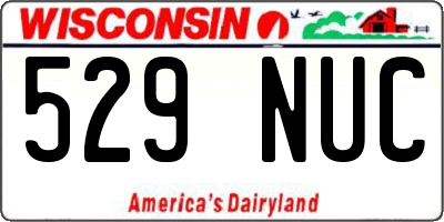 WI license plate 529NUC