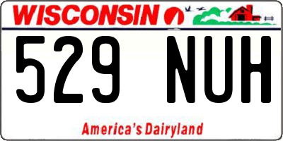 WI license plate 529NUH