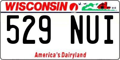 WI license plate 529NUI
