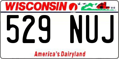 WI license plate 529NUJ
