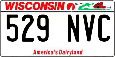 WI license plate 529NVC