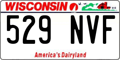 WI license plate 529NVF