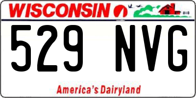 WI license plate 529NVG