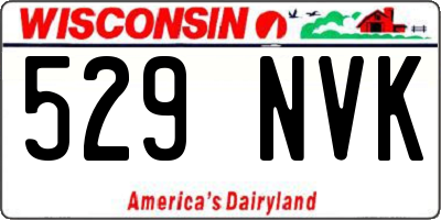 WI license plate 529NVK