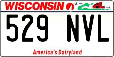 WI license plate 529NVL