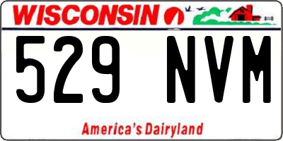 WI license plate 529NVM
