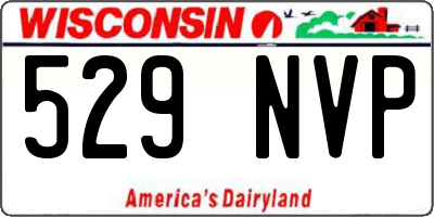 WI license plate 529NVP
