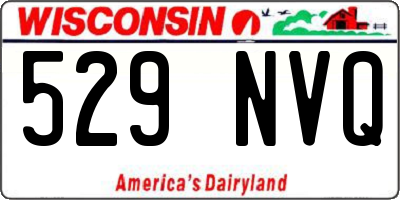 WI license plate 529NVQ