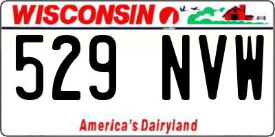 WI license plate 529NVW