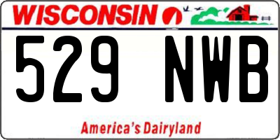 WI license plate 529NWB