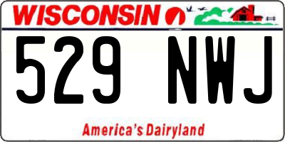 WI license plate 529NWJ