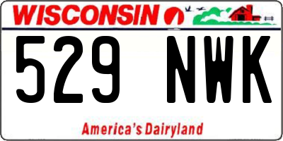WI license plate 529NWK