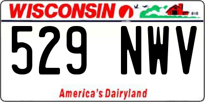 WI license plate 529NWV