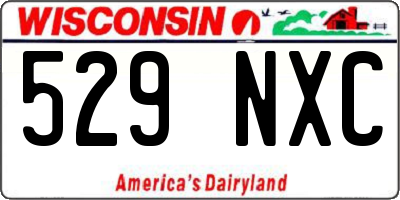 WI license plate 529NXC