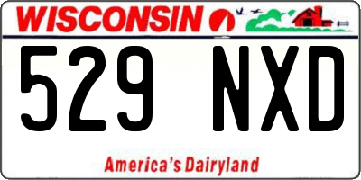 WI license plate 529NXD