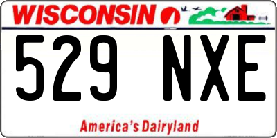WI license plate 529NXE