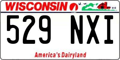 WI license plate 529NXI