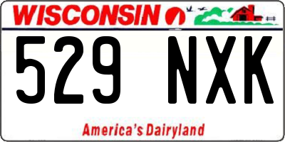 WI license plate 529NXK