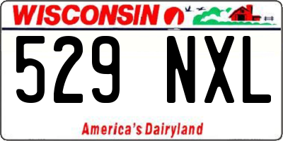 WI license plate 529NXL
