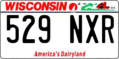 WI license plate 529NXR