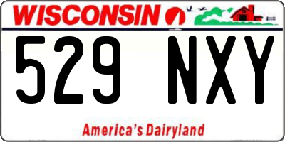 WI license plate 529NXY